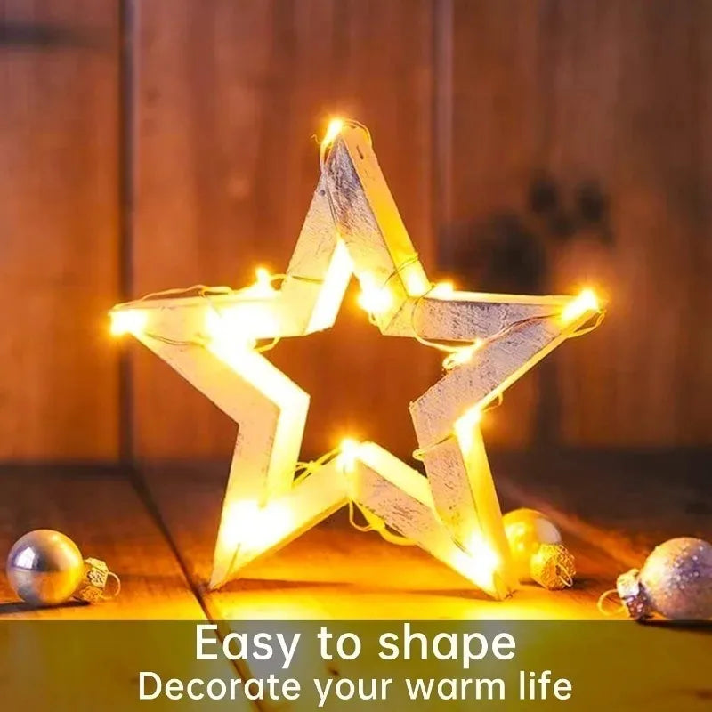 Battery Powered Copper Wire LED String Lights — 10/20/30/50/100 LED Options for Holiday, Wedding, Camping & Christmas Decor