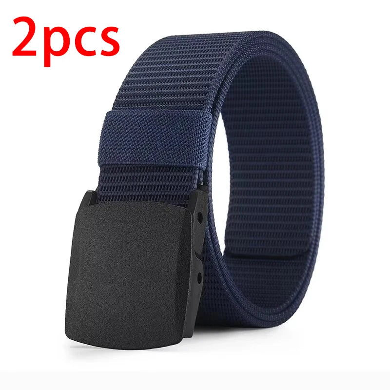 Metal-Free Canvas Tactical Belt 1.5 in (3.7 cm) Adjustable Unisex Belt for Jeans, Dress & Casual Wear