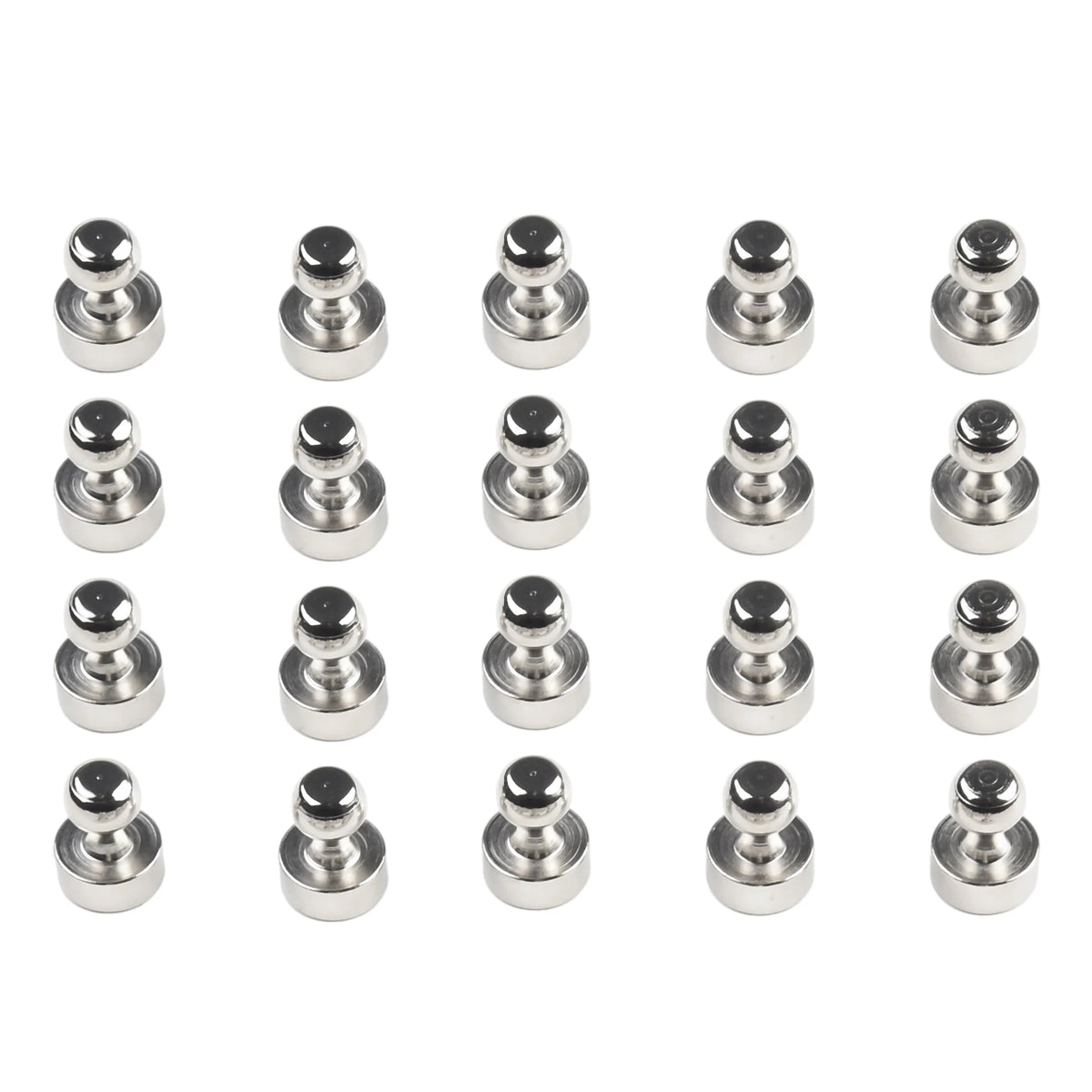 10/20-Pack Neodymium Cone Magnetic Push Pins — Strong Fridge & Magnetic Board Magnets with Portable Storage Case