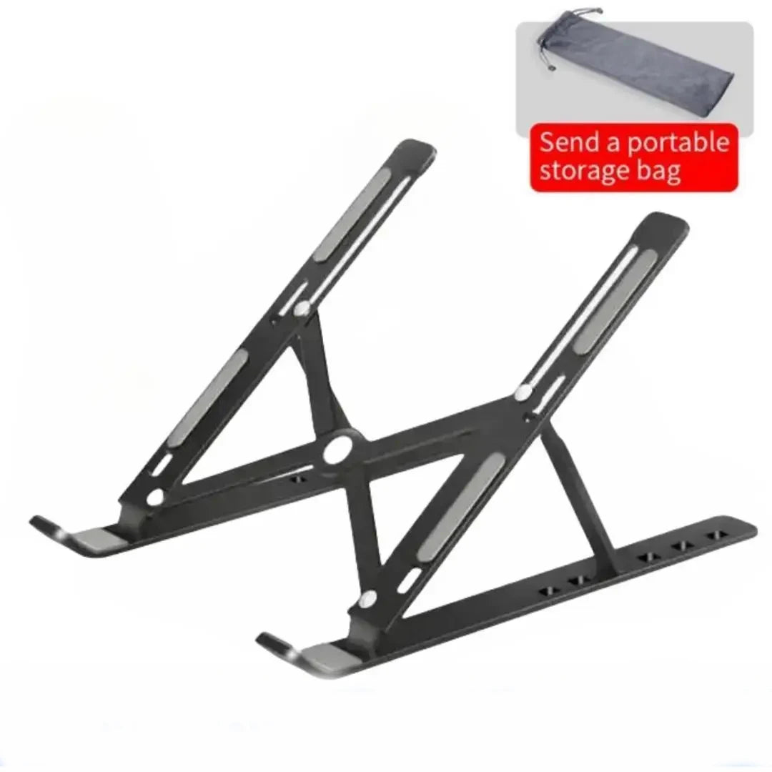 Portable Foldable Aluminum Laptop Stand – Adjustable Notebook Holder for MacBook Air/Pro & Laptops