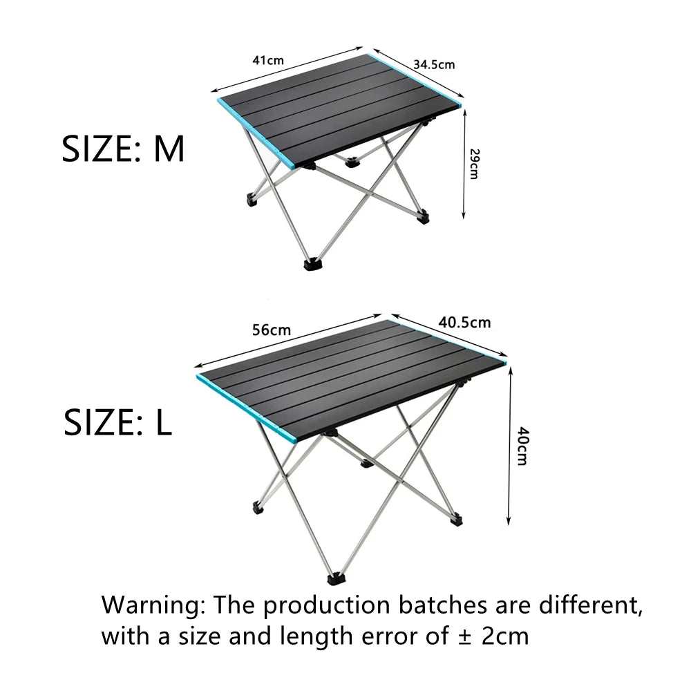 Ultralight Portable Folding Camping Table - High-Strength Aluminum Picnic & BBQ Table