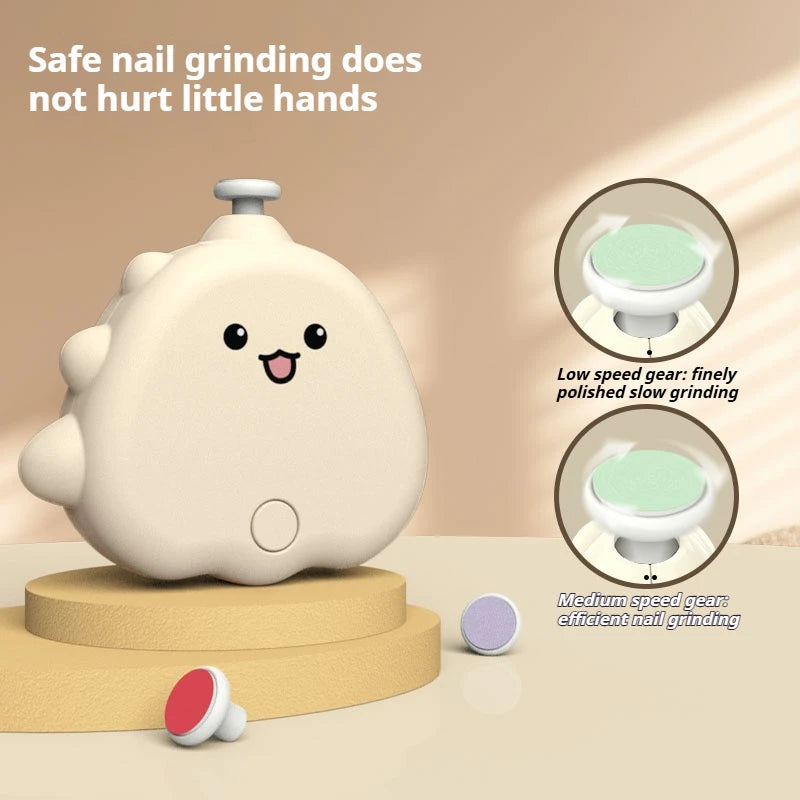 Rechargeable Newborn Electric Nail Clipper & Baby Nail Grinder Set - Anti-Clamp Scissors, Cartoon Design