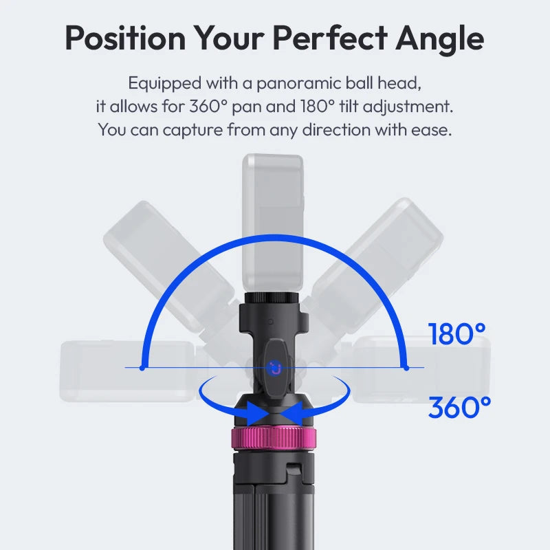 Quick-Release Light Stand Tripod with Cold Shoe Mount — Adjustable 16–79 in (40.5–201 cm), 1 kg Load for Smartphone & COB LED Lights