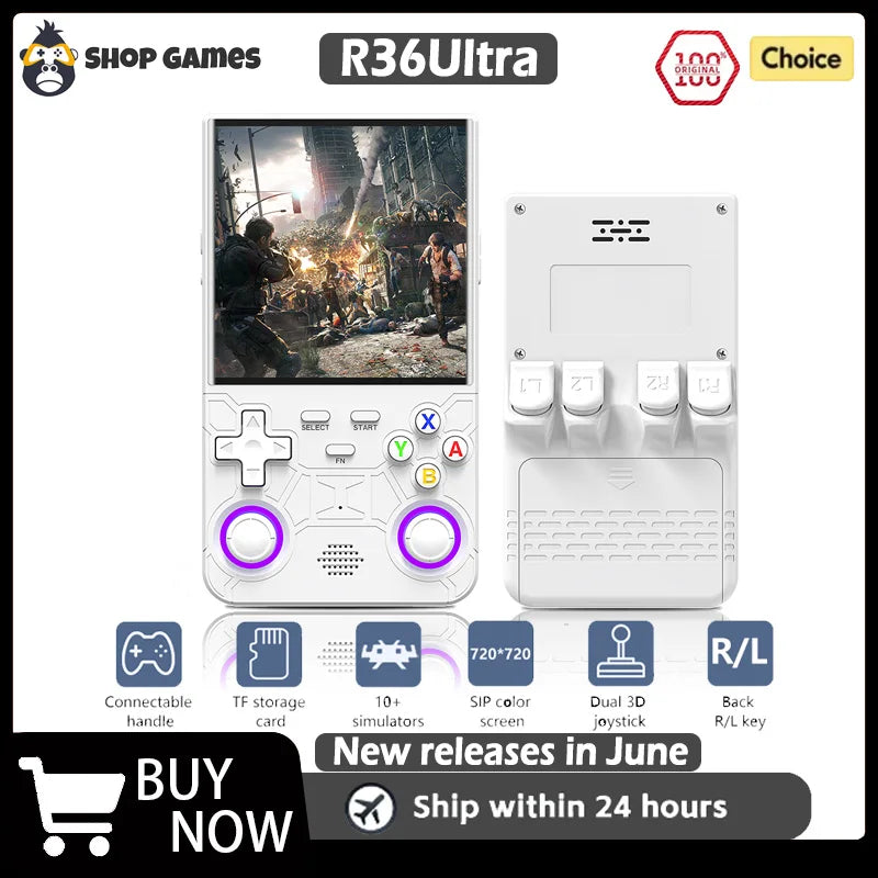 Handheld Retro Game Console 4.0-inch (10.2 cm) IPS Pocket Player — Linux OS, WiFi, 1GB RAM 8GB eMMC, 16000+ Classic Games