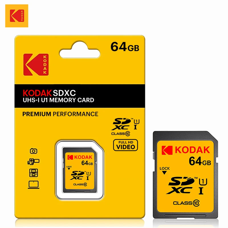 SDXC Memory Card 32GB 64GB 128GB - Class 10 U1 V30 High-Speed SD Card for DSLR & 4K Video