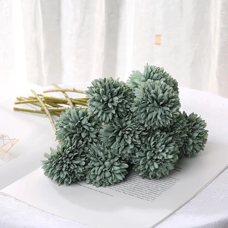 3/6-Piece Silk Hydrangea Artificial Flower Bouquet - Boho Stems for Home, Bedroom & Wedding Decor