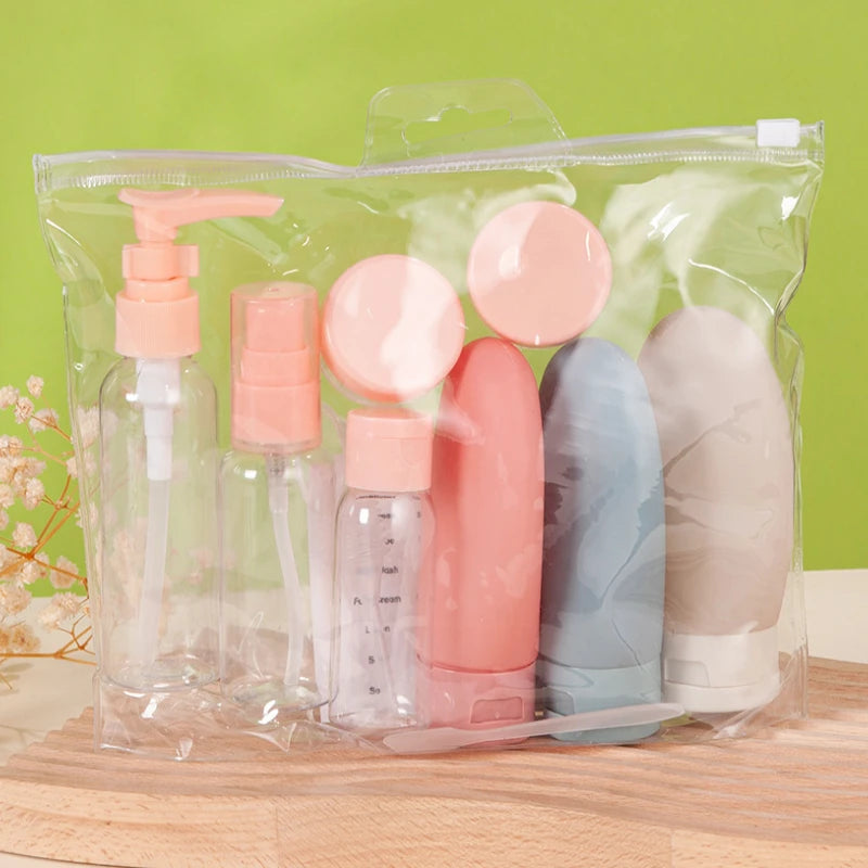 Travel Refillable Bottle Set — Perfume Spray, Lotion & Shampoo Tubes (120 ml / 4.06 fl oz, 60 ml / 2.03 fl oz) Portable Cosmetic Containers