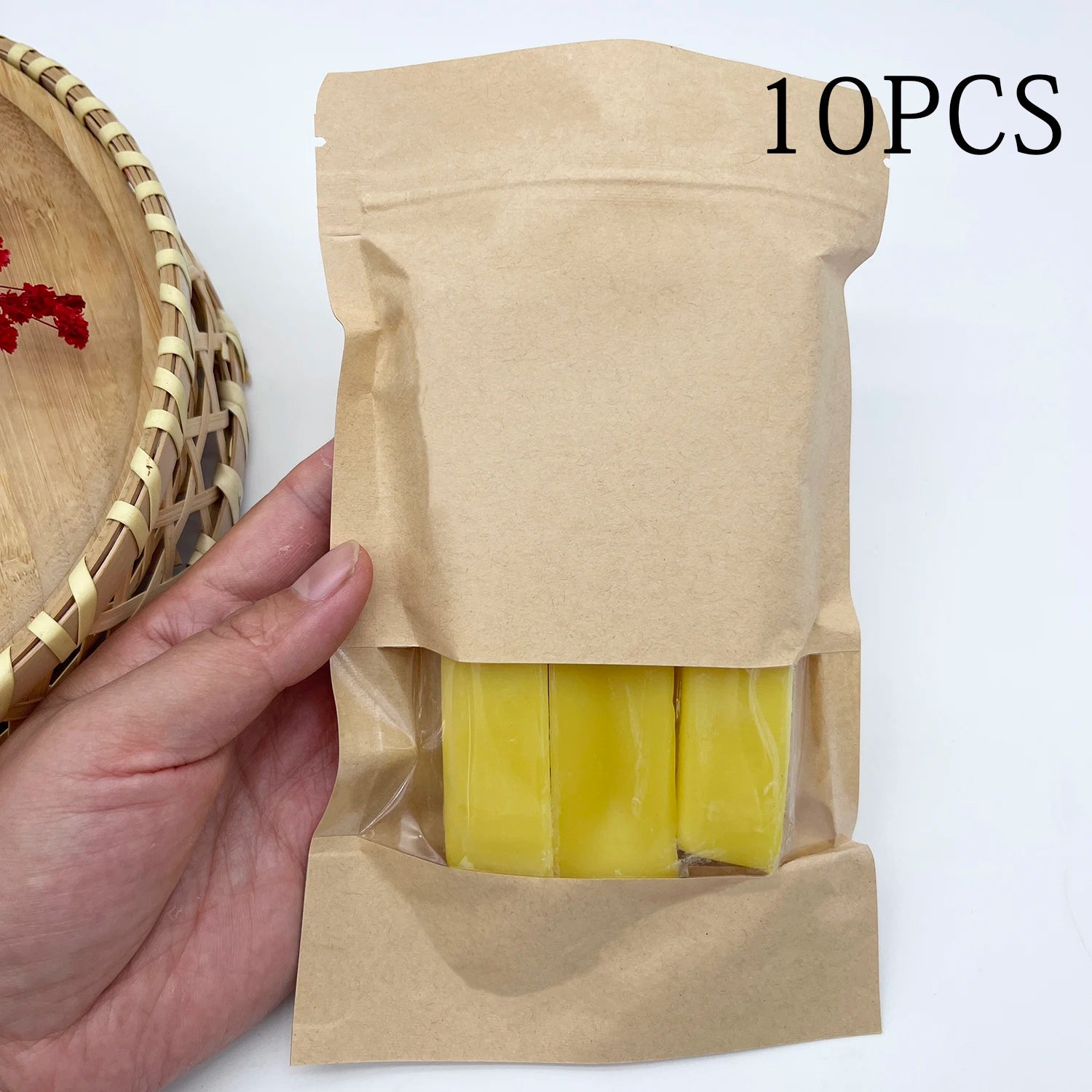 Natural Yellow Beeswax Sticks for Candle Making, Furniture Polishing & DIY Crafts - 5/10/15 Pack
