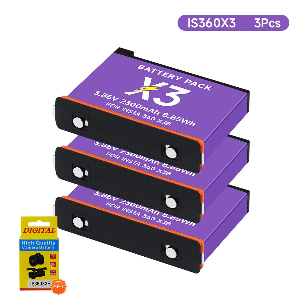 2300mAh 3.85V Rechargeable Li‑ion Camera Battery + 2‑Slot LED Fast Charger Kit for Action Cameras