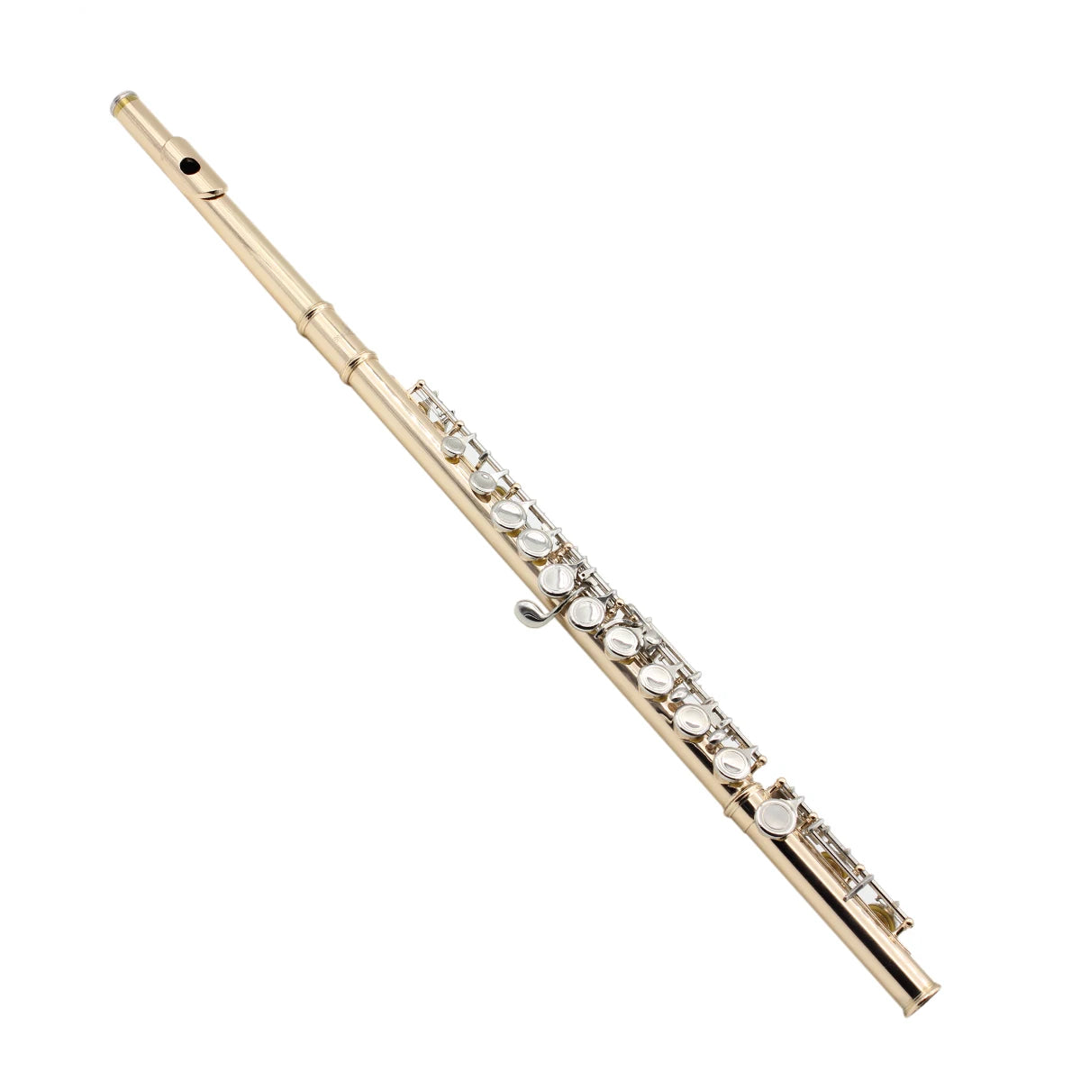 16-Key Closed-Hole C Flute with E Key - Silver-Plated Cupronickel Transverse Concert Flute