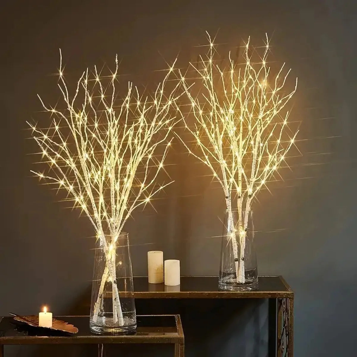 White Birch Branch LED Twig Light – 72 cm (28.35 in) Battery-Operated Warm White – 1‑Pack Christmas & Wedding Decoration