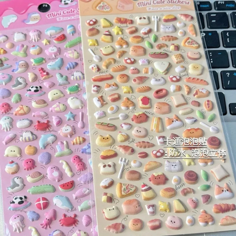 Animal Foam Puffy Stickers – Cat & Dog Waterproof Decals for Journals, K-Pop Photocards, Phone Cases & DIY Crafts