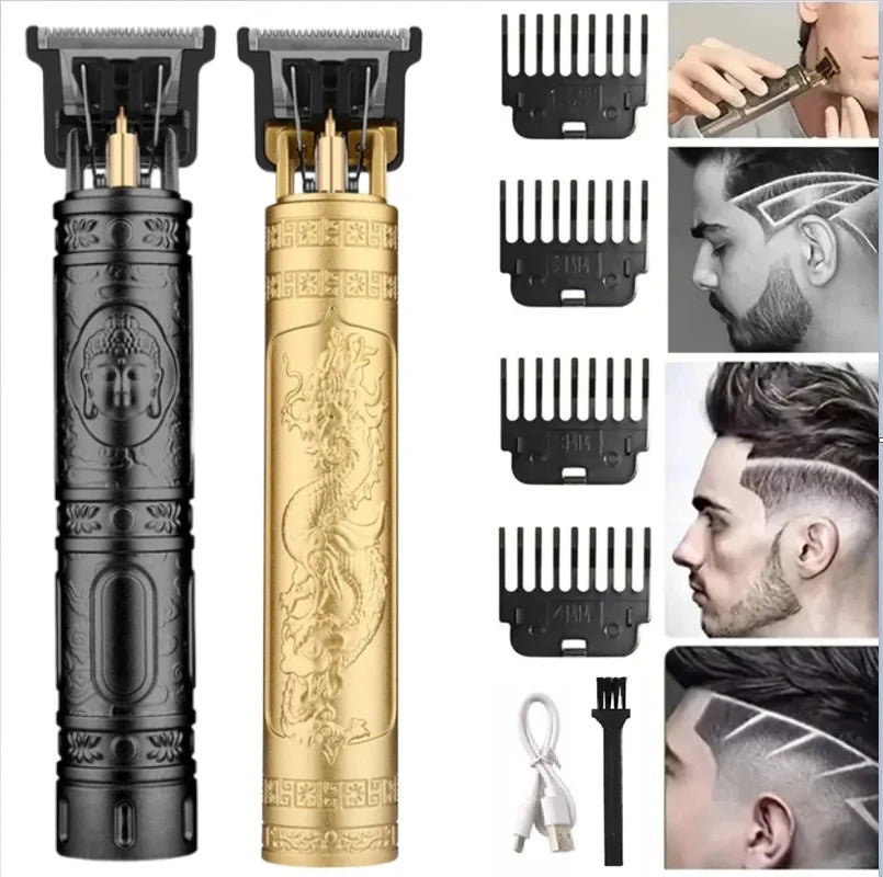 Precision Carving Hair Clipper – Professional Rechargeable Metal Cordless Cordless Trimmer for Men