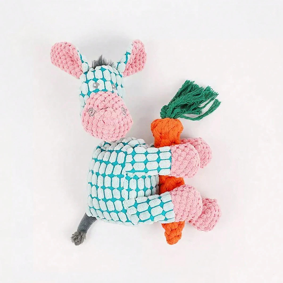 Donkey Plush Dog Toy – Squeaky Interactive Chew Toy for Puppies & Small Dogs (8.7–10.0 in / 22–25.5 cm)