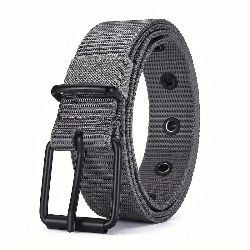 Durable Nylon Canvas Tactical Belt – Heavy-Duty Work Belt with Quick-Release Prong Buckle, 3.4 cm (1.34 in) Width