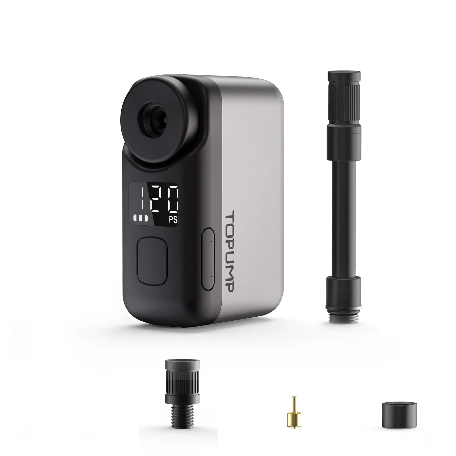 Mini Portable Electric Tire Inflator Pump – Cordless 120 PSI Digital Bike Pump, 450mAh Fast-Charge (Type-C)