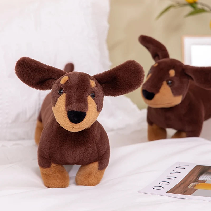 Dachshund Plush Body Pillow Long Brown Dog Hugging Pillow Stuffed Cartoon 60/80 cm (24/31.5 in) Home Decor