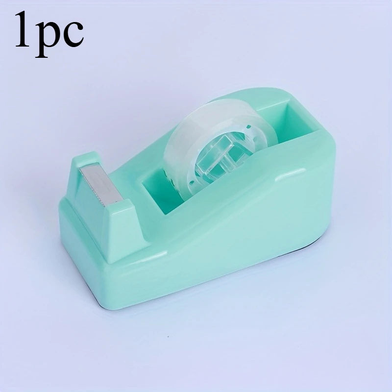 Pink Tape Dispenser with Weighted Non-Skid Base – Desk Tape Cutter (Tape Not Included)