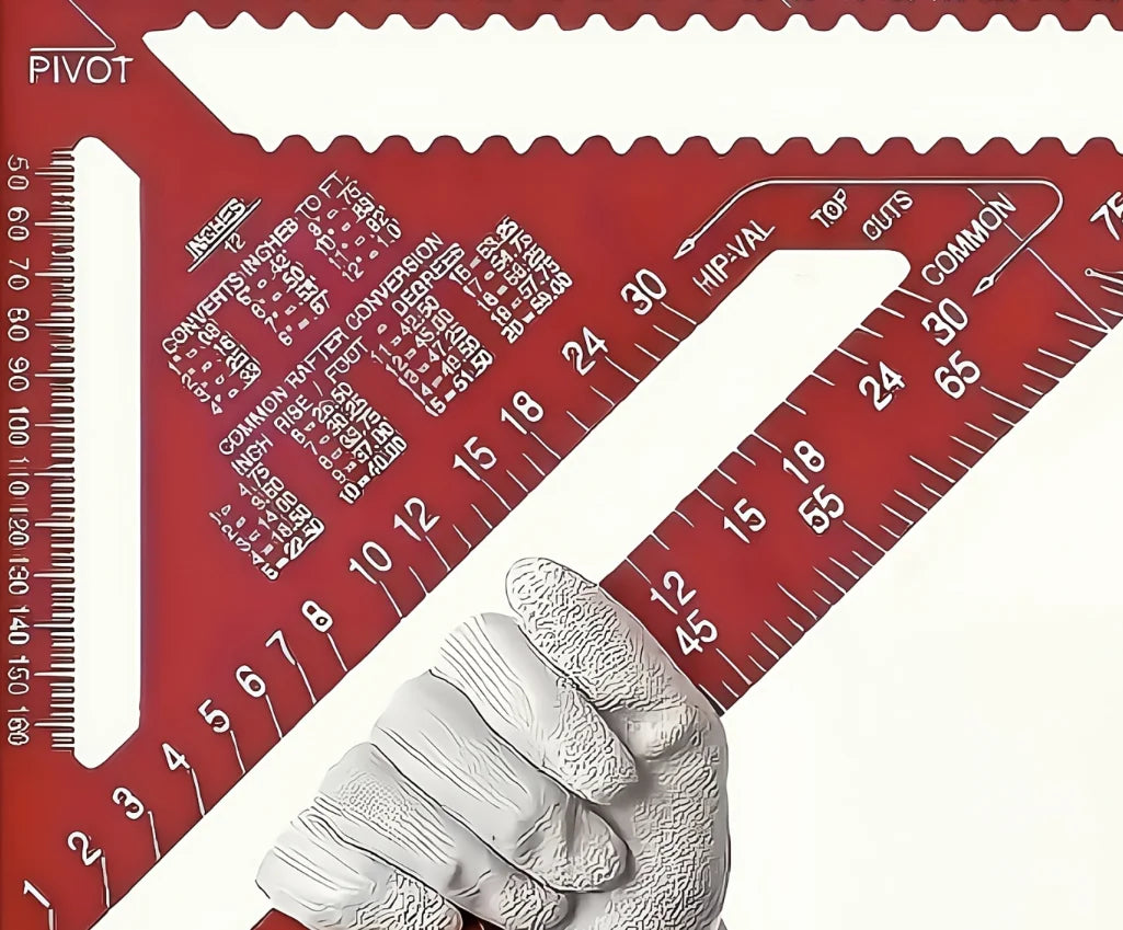 7-Inch (178 mm) Aluminum Speed Square with Inch/Metric Scales — Precision Carpentry & Woodworking Tool