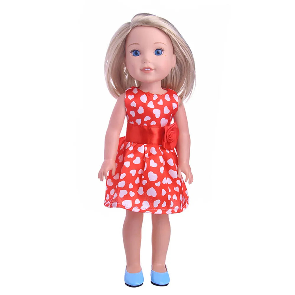 Fashion Doll Dress & Accessories Set for 14.5-Inch (36.8 cm) and 32–34 cm (12.6–13.4 in) 1/6 Scale Dolls