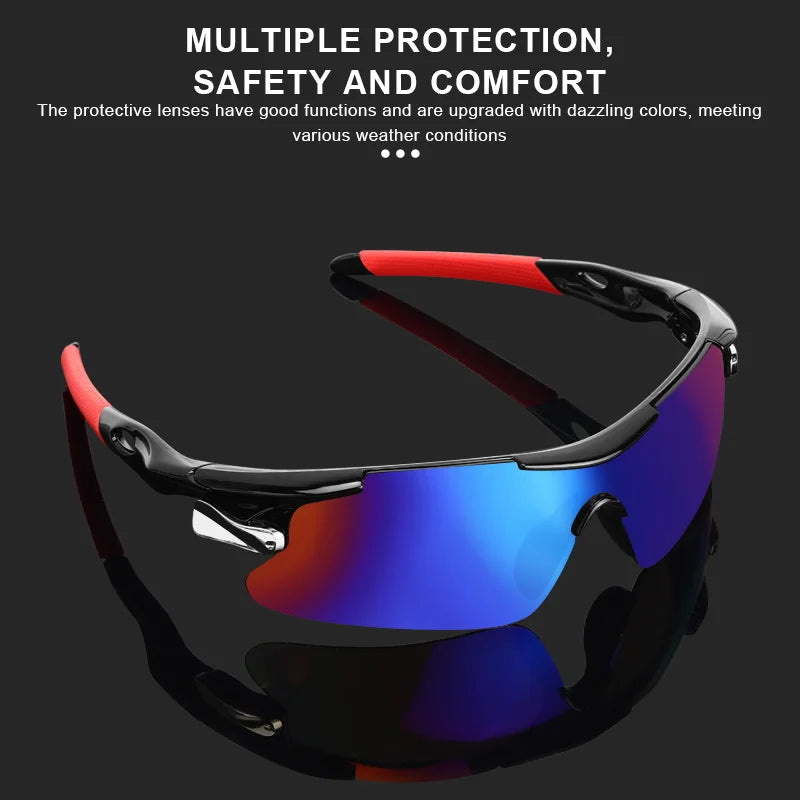UV400 Cycling Sunglasses - Polycarbonate MTB & Road Bike Windproof Riding Glasses (Unisex)