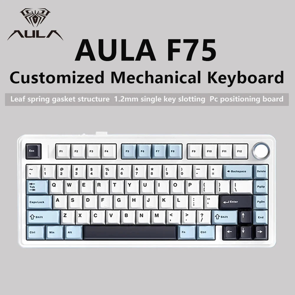 75% RGB Mechanical Gaming Keyboard — 2.4G Wireless, Bluetooth & Wired USB, Hot-Swap Switches, Gasket Mount, OEM Profile