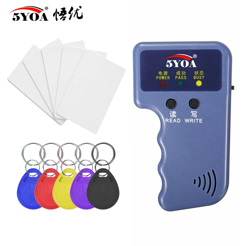 Handheld 125 kHz RFID Duplicator & Copier - ID Card Reader Writer Key Cloner (T5577 EM4305 Compatible)