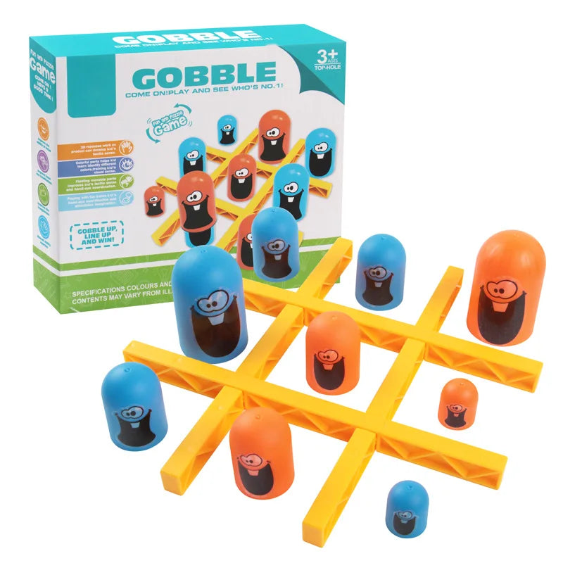 2-Player Tic-Tac-Toe Eat-or-Be-Eaten Parent-Child Interactive Strategy Game