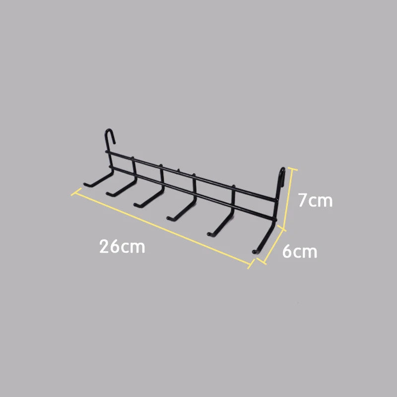 Wall Mounted Wire Grid Organizer with Removable Baskets, Hooks and Shelves, Iron Mesh Storage Panel