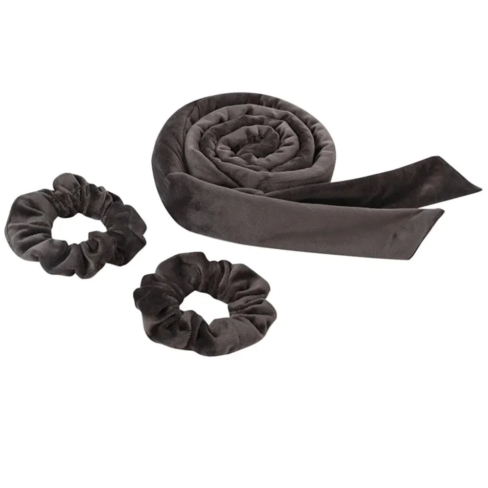 Heatless Curling Headband Soft Velvet No-Heat Hair Rollers Overnight Sleep-In Curling Rod with Hair Ties