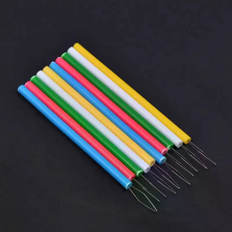 Cylindrical Colorful Needle Threader - Beading & Sewing Threading Tool for Clothing, Knitting and DIY