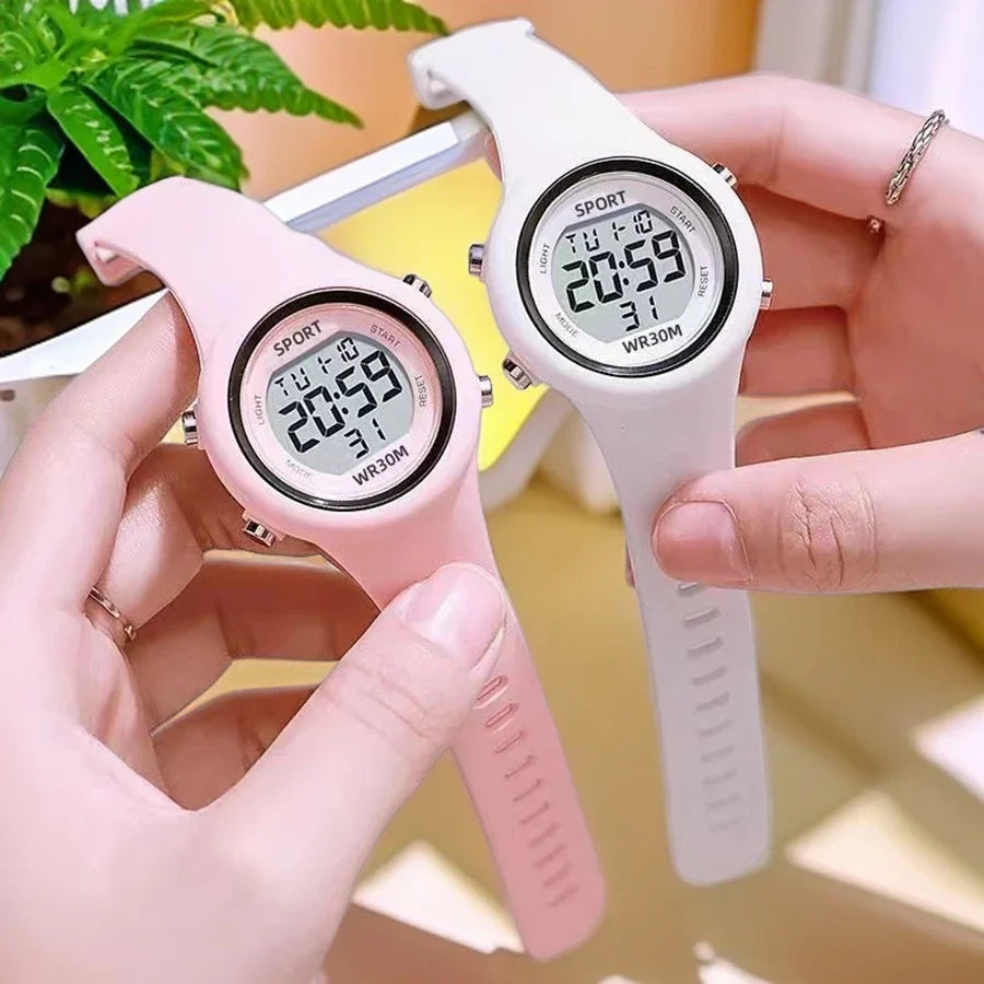 Kids LED Digital Sports Watch – Luminous Waterproof Alarm & Stopwatch for Boys and Girls