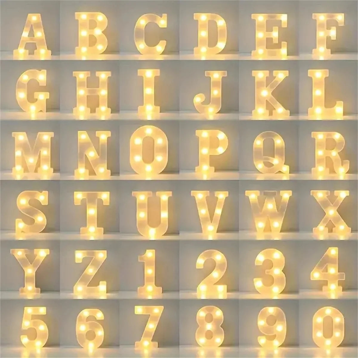 16cm (6.3 in) LED Marquee Letter & Number Light - Battery-Operated Night Lamp for Home, Wedding, Bar & Party Decor
