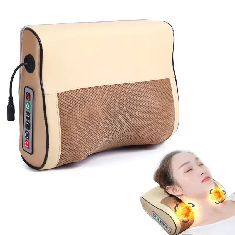 Multi-Function Neck and Shoulder Massager with Adjustable Heat and Deep Kneading for Neck, Back & Home Use