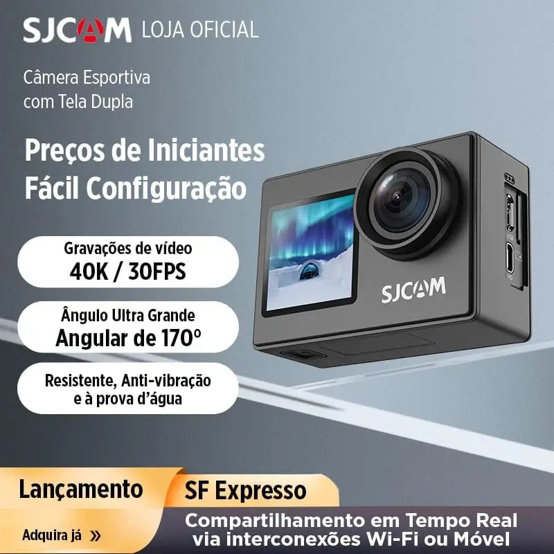 Dual-Screen 4K Action Camera – 30m (98 ft) Waterproof, 16MP 170° Wide-Angle, Wi‑Fi, 2-inch (5.1 cm) LCD, Digital Stabilization