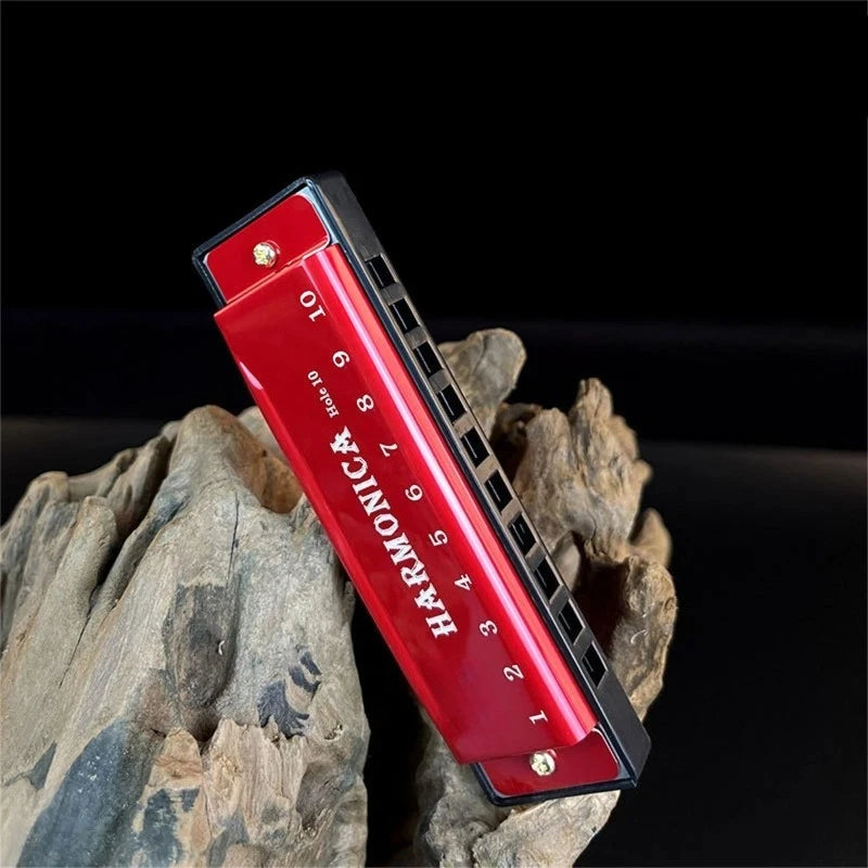 Student 10-hole harmonica in C with carry case, view 2