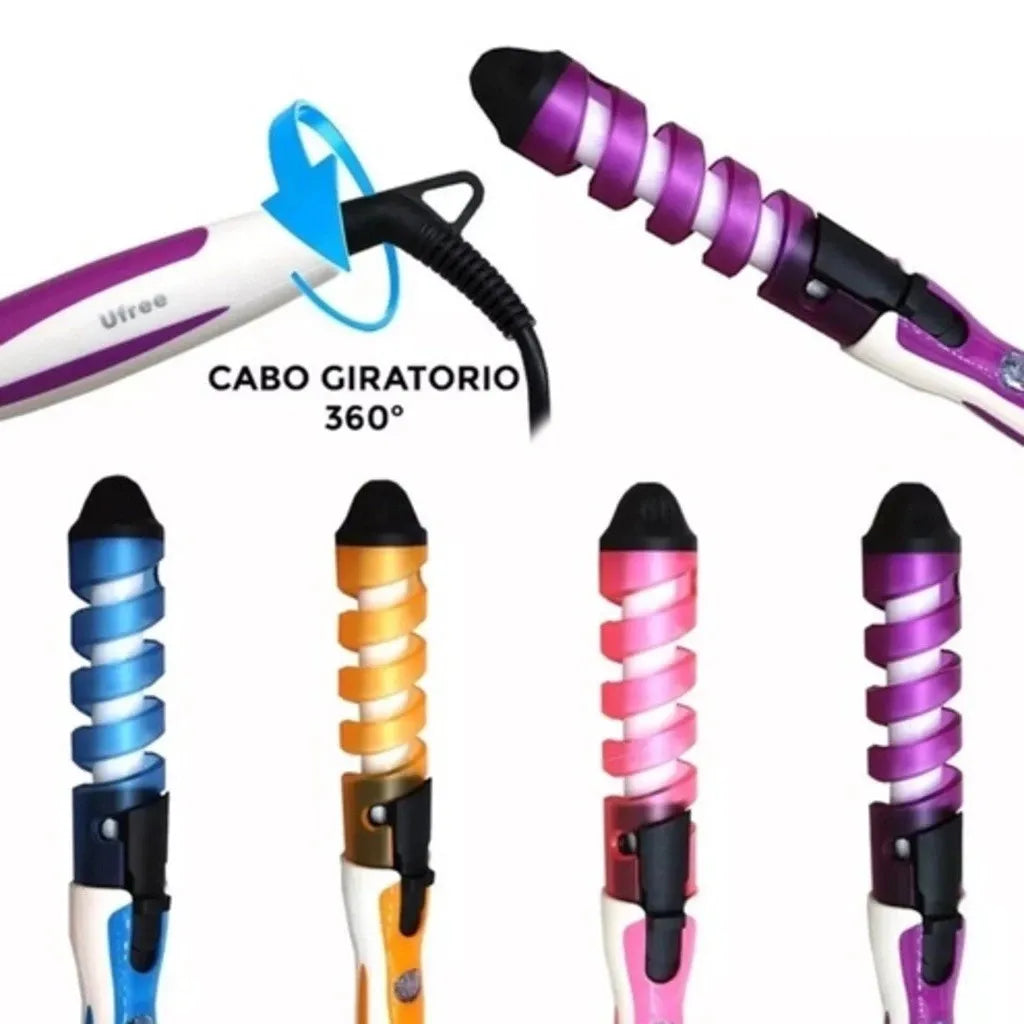 Professional Curl Styler & Ionic Hair Brush - 30s Rapid Heat, Lightweight Salon Design for Waves & Curls