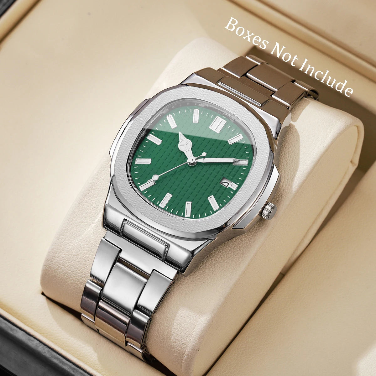Luxury Men's Square Dial Alloy Strap Quartz Watch - Business & Casual