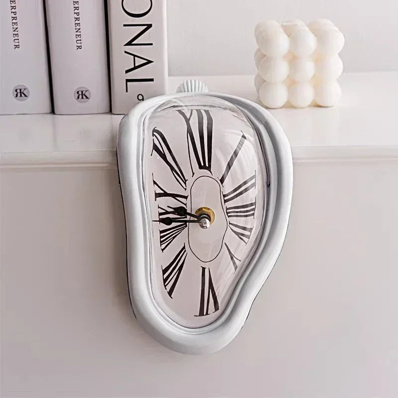 Surreal Melting Wall Clock Dali-Inspired Distorted Art Clock for Home Decor & Gift