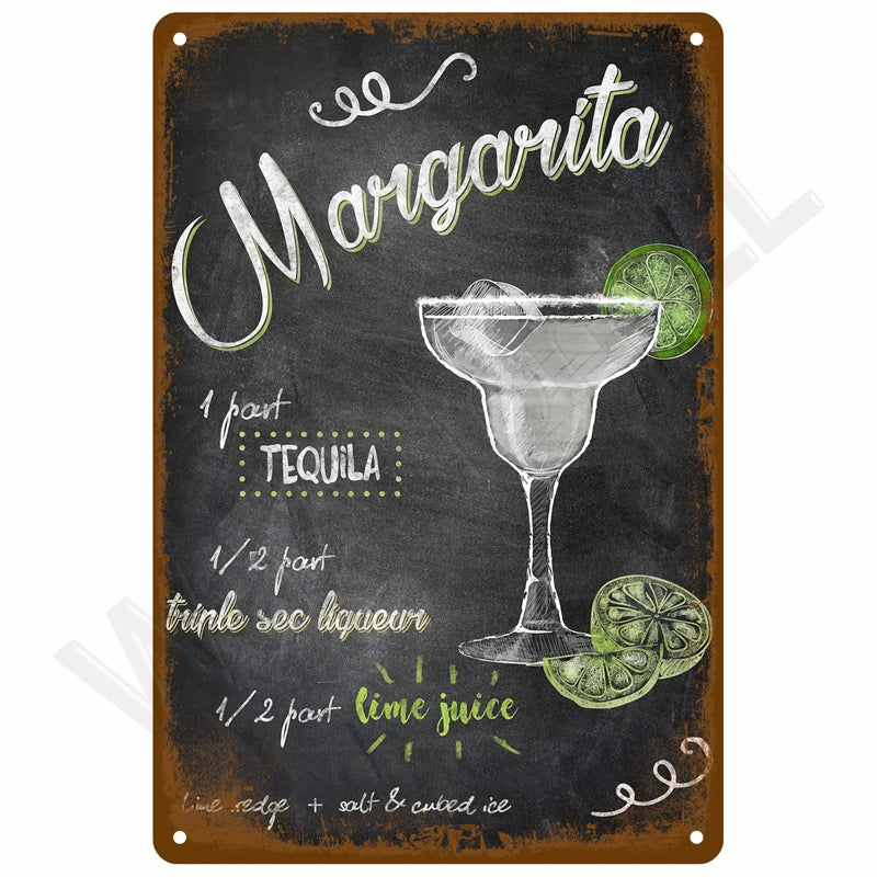 Retro Metal Wall Sign 20 x 30 cm (7.8 x 11.8 in) Vintage Tin Bedroom Wall Art
