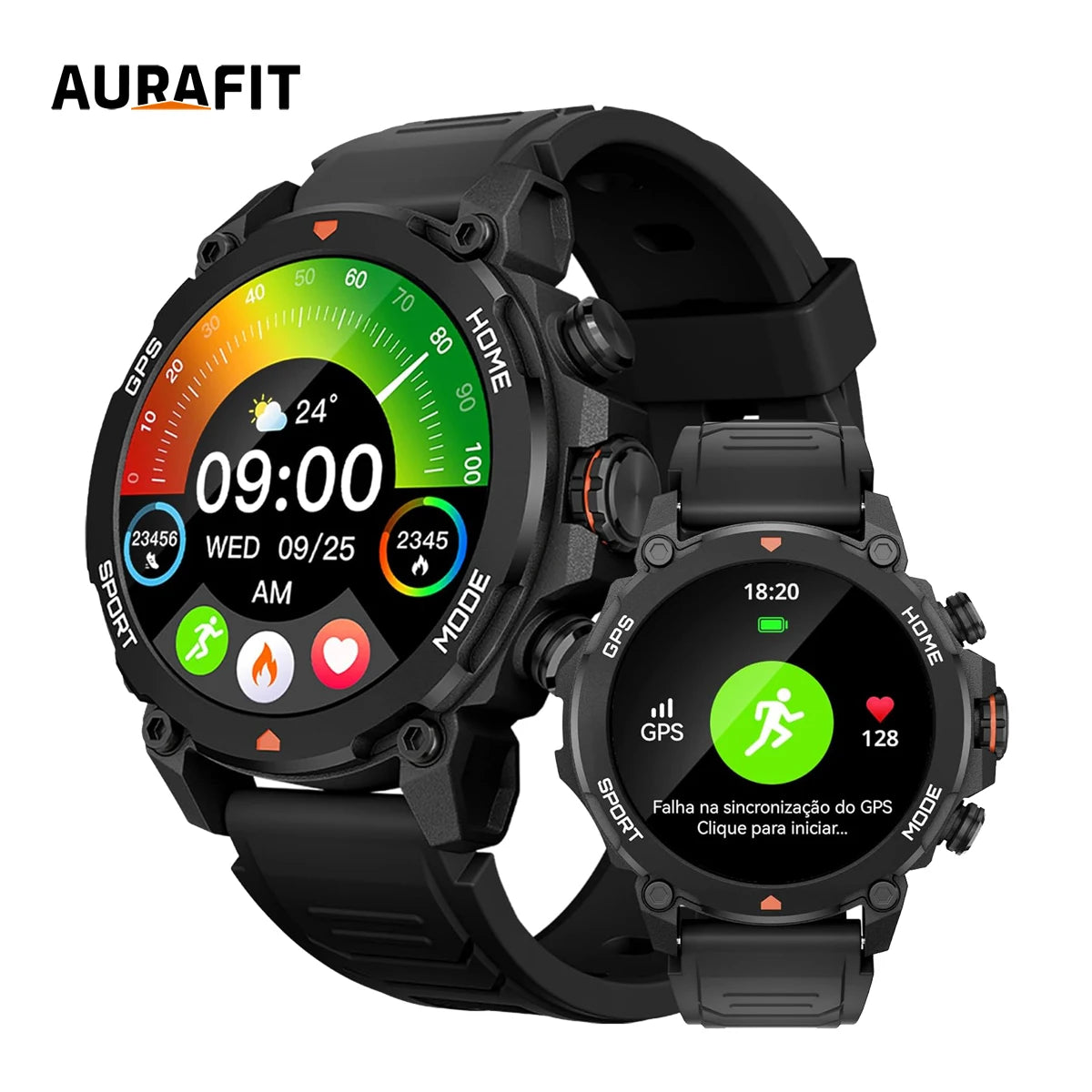GPS Smartwatch with 1.43'' AMOLED Display, 5ATM, 150+ Sports Modes, Health Monitor, Compatible with Android/iOS