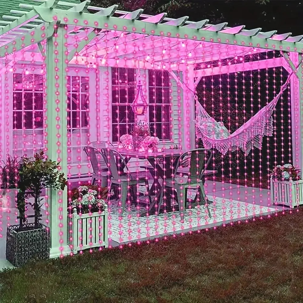 USB LED Curtain String Lights – 3×1m / 3×2m / 3×3m / 6×3m (9.8×3.3 / 9.8×6.6 / 9.8×9.8 / 19.7×9.8 ft) USB Powered with Remote – Fairy Lights for Wedding, Party & Home