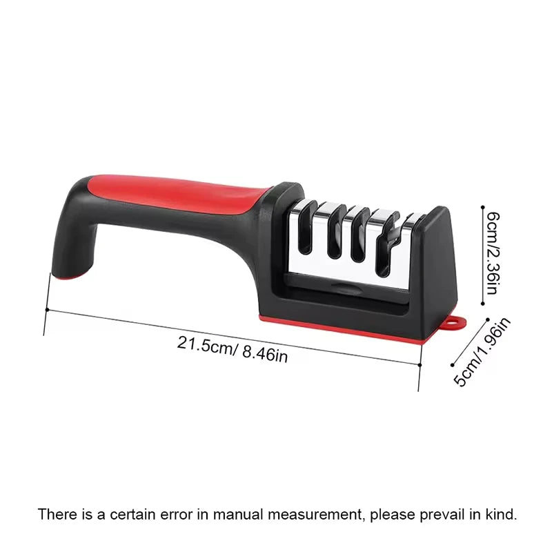 3-Stage Handheld Knife Sharpener Multifunctional 3-Slot Whetstone for Kitchen Knives