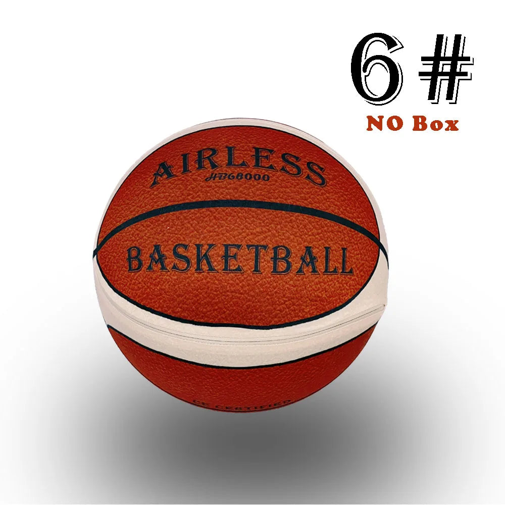 Silent Indoor Basketball with Fabric Cover — Sizes 5/6/7 Training Ball