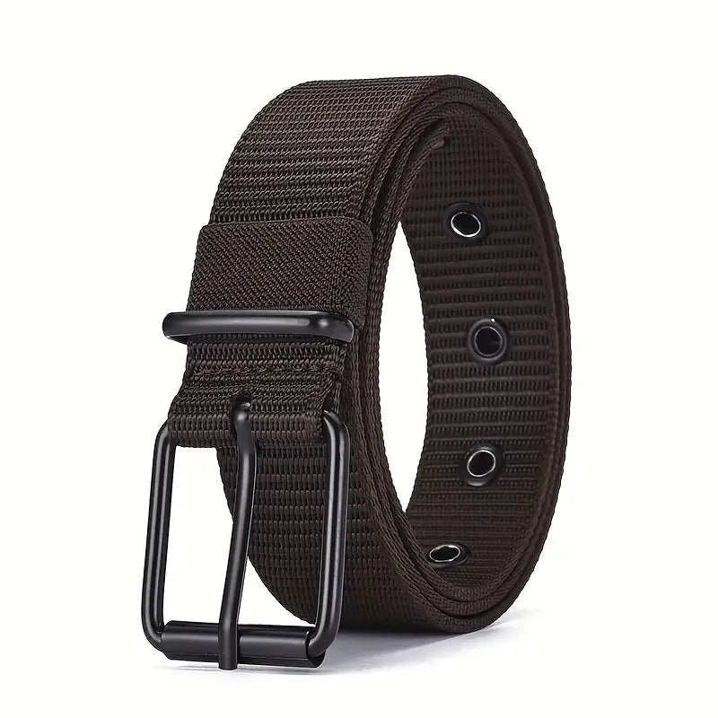 Durable Nylon Canvas Tactical Belt – Heavy-Duty Work Belt with Quick-Release Prong Buckle, 3.4 cm (1.34 in) Width