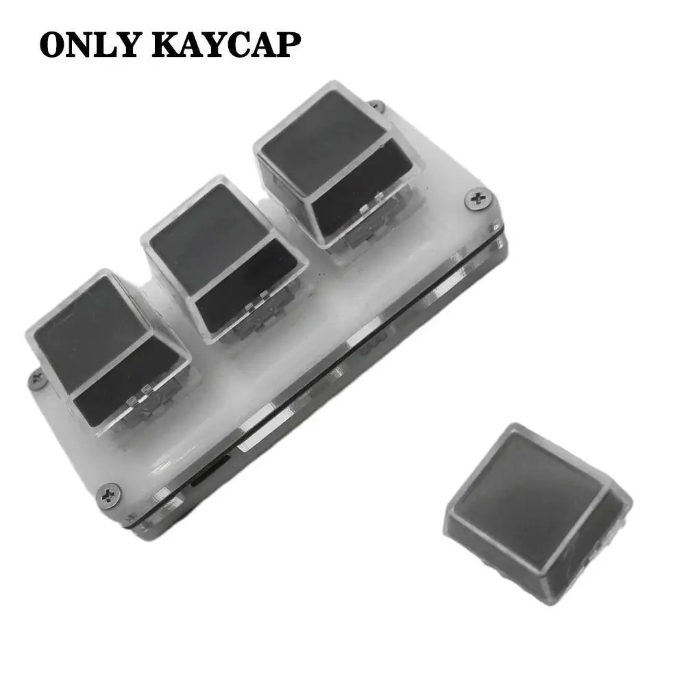 Double-Layer Transparent Keycaps with Removable Paper Insert — 10-Pack MX-Compatible Mechanical Keycap Shells