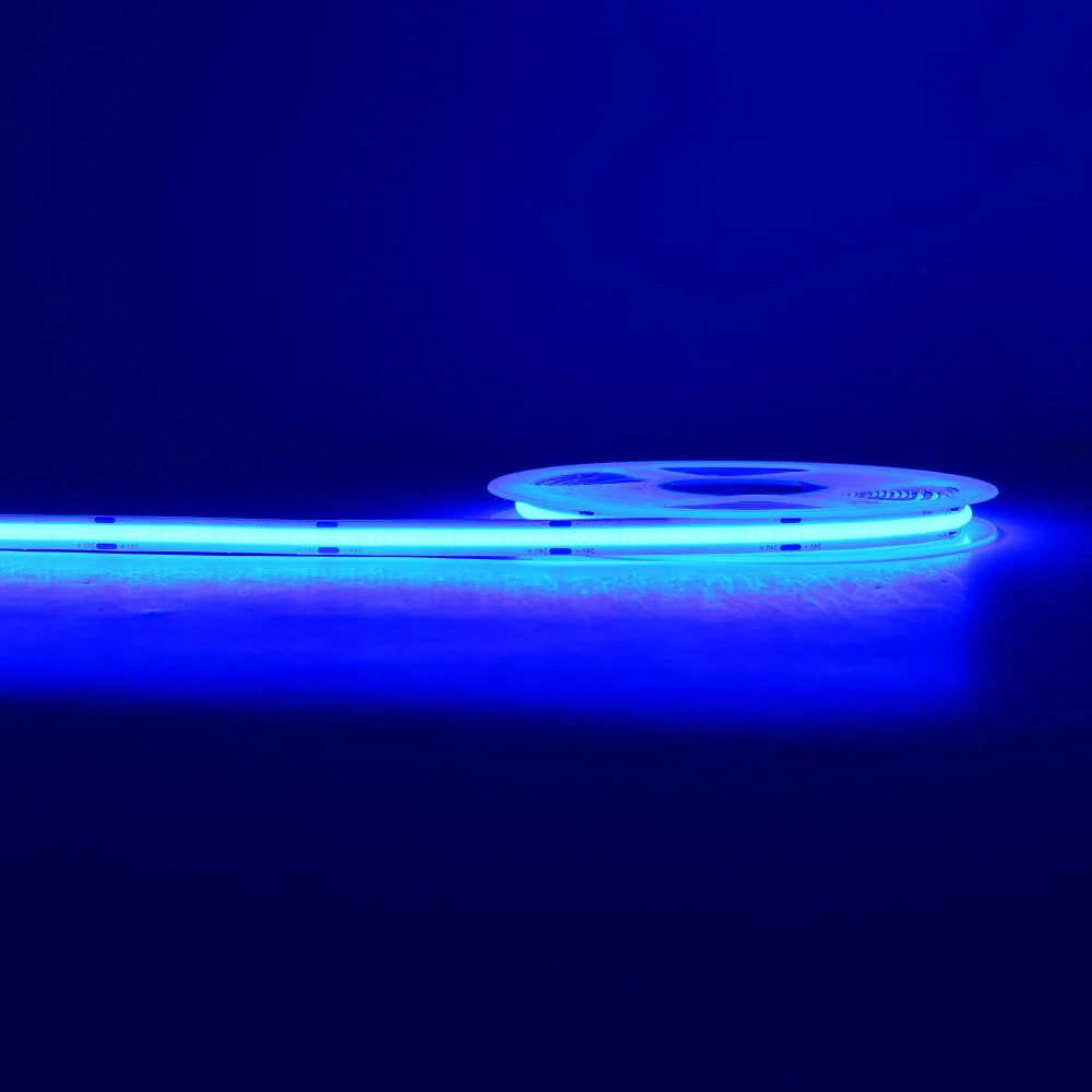 COB LED Strip Light 12V/24V — 3mm 5mm 8mm 10mm PCB Flexible Tape, High CRI >90, RGB & Warm/Cool White (3000K/4000K/6000K)