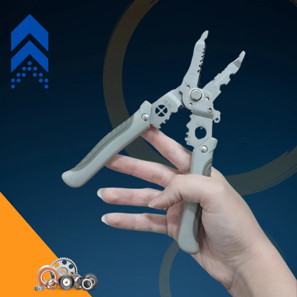 Professional Pliers Kit for Electrical Installations - Durable Steel, Ergonomic Design (Wire Stripper, Cutter, and Crimper)