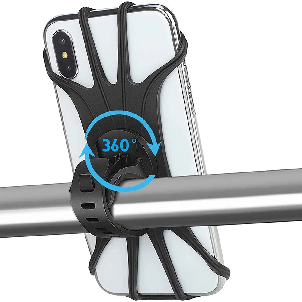 Universal Bike & Motorcycle Phone Mount — Adjustable Bicycle Phone Holder (17.2 x 6.2 cm / 6.77 x 2.44 in)
