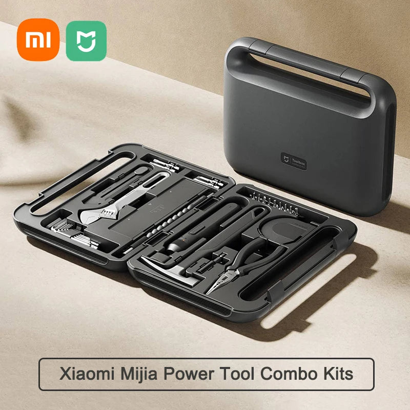 34-Piece Electric Screwdriver Power Tool Combo Kit – Tape Measure, Pliers, Wrench & Storage Case for Home DIY